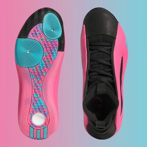 Adidas Harden Vol. 8 Miami Heat VICE Nights Wines Pink Black JQ2393 Men's 10.5 - Picture 4 of 22