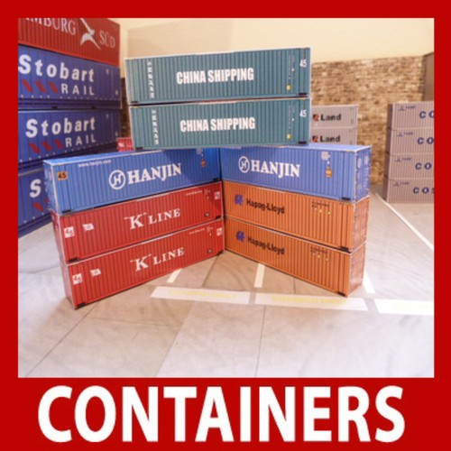 N Gauge /Scale 1:160 Shipping Containers Model Card Kits Best Buy Mixed Set x 12 - Picture 1 of 3