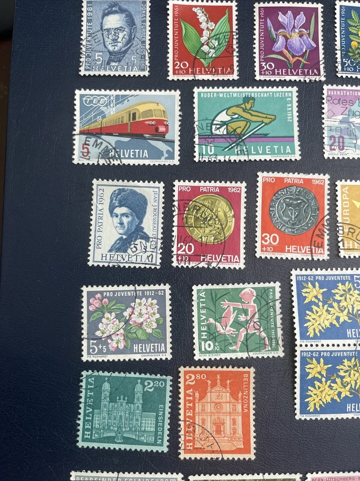 1961-1963  Switzerland Helvetia Used/CTO 33 Stamps (included 5 Full Sets),1 Bloc - Image 2 of 4