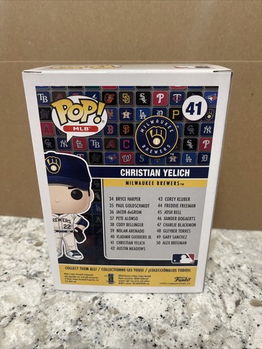 CHRISTIAN YELICH SIGNED MILWAUKEE BREWERS FUNKO POP #41 AUTOGRAPH BECKETT COA - Picture 3 of 6