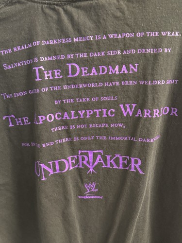 The Hundreds WWE 2019 T Shirt The Undertaker Size XXL Purple Black Taking Souls - Picture 9 of 15