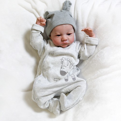 18inch Realistic Reborn Baby Dolls Vinyl Silicone Boy Doll Lifelike Newborn Gift - Picture 3 of 7