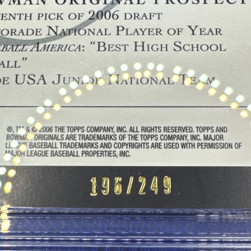 2006 CLAYTON KERSHAW Bowman Originals Rookie (RC) Blue Variant /249 BO13 CGC 8.5 - Picture 3 of 3