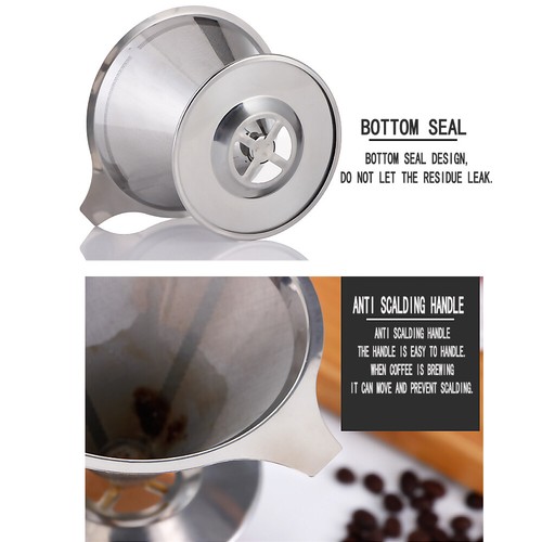 Edelstahl Kaffee Dauerfilter Kaffeefilter Permanentfilter Filter Universal - Bild 7 von 9