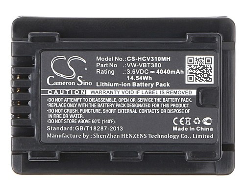 BATTERIE 4440mAh VW-VBT190 For Panasonic HC-250EB HC-550EB HC-727EB HC-750EB