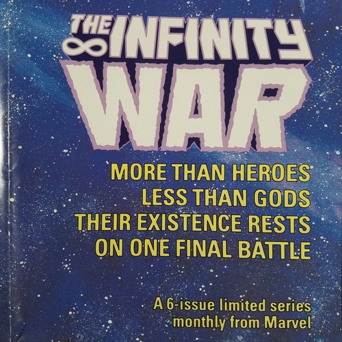MARVEL - LA GUERRA DELL'INFINITO THANOS - JIM STARLIN RARO POSTER ARTISTICO 33x16 - Foto 2 di 7