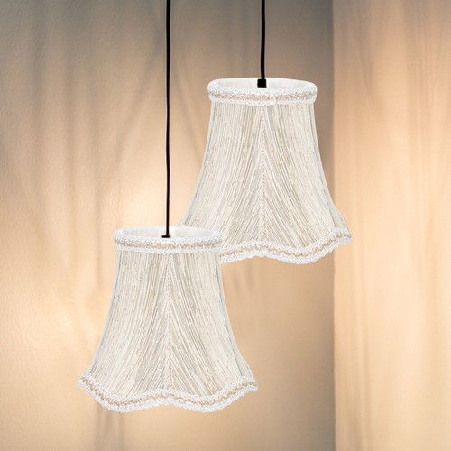 Wavy Fabric Lampshade Linen Lampshades for Table Pleated Small Vintage - Picture 12 of 12