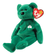 Ty Beanie Baby Erin The Bear 1997 Retired Plush Toy with Case and Tag Protector