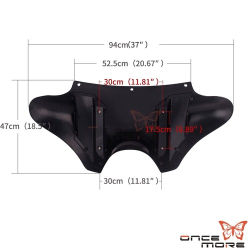 Motorcycle Front Batwing Outer Fairing For Harley Fat Boy Road King 1994-2012 - Bild 2 von 9