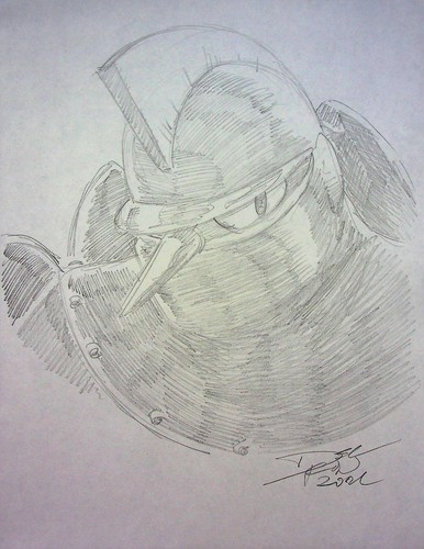  Gigantor - Tetsujin 28-go Signed DELFIN BARRAL Hand Drawn Pinup Art  8.5x11  - Picture 1 of 2