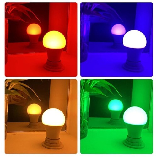E27 RGB LED Bulb Light Lights 12-Colour Chang Remote Control Screw Lamp 7-15W - Picture 3 of 11