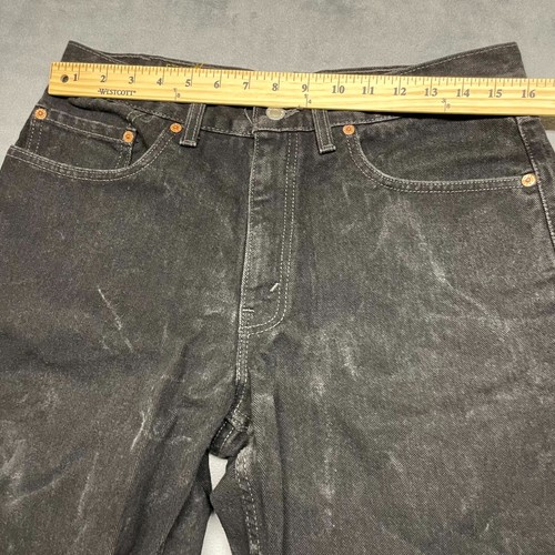 Pantalones de mezclilla vintage Levi's 550 para hombre 33 X 30 negros 100 % algodón calce relajado cremallera mosca - Imagen 7 de 12