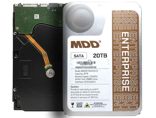 MDD 20TB 7200RPM 256MB Cache SATA 6G 3.5" Enterprise Hard Drive Datacenter, RAID - Afbeelding 1 van 6