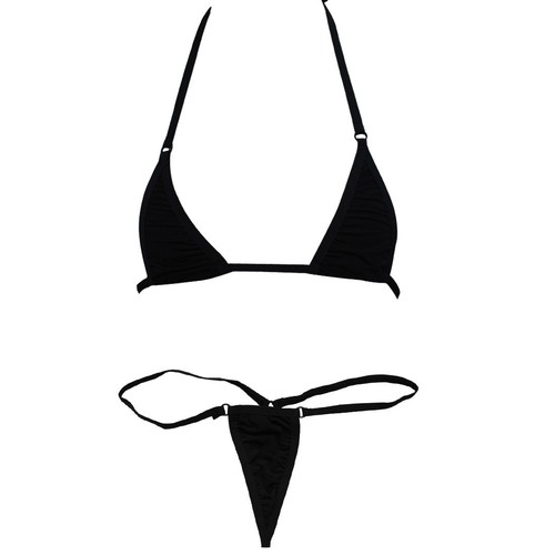 Ensemble bikini sous vêtement micro string sexy femme soutien gorge haut string dos T maillot de bain - Photo 7/24