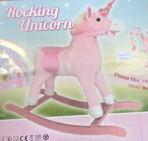 pink unicorn rocking horse