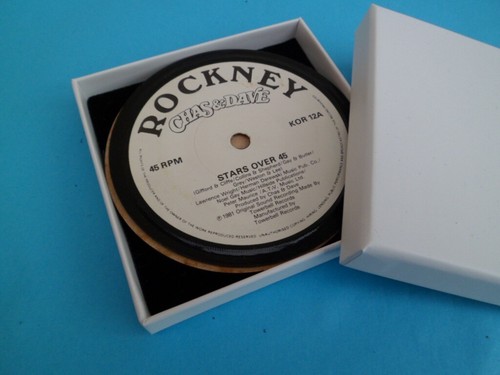 DRINKS COASTERS Upcycled SINGLES Original Vinyl Records Lots of Artists - List C - Picture 3 of 450