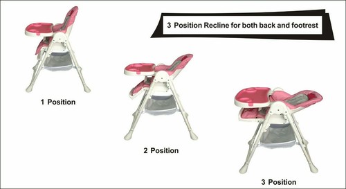 Hygrad plegable 3 EN 1 bebé niño pequeño bebé trona alimentación silla reclinable asiento - Imagen 27 de 28