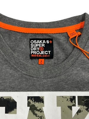Superdry Osaka 6 パーカー M グレー mens Osaka Logo Hoodie in Cadet Grey Marl | Superdry US