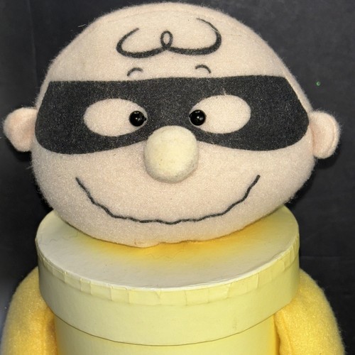 Peanuts Halloween Decor 16" Gift Tube Plush Set Of 2 Charlie Brown & Lucy T Or T - Picture 2 of 23