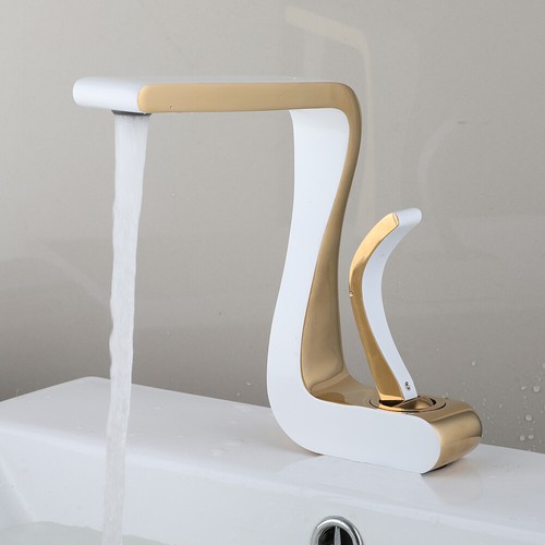 Creative Bath Basin Sink Mixer Taps Bathroom Brass Taps Round Vessel Faucet - Picture 11 of 13