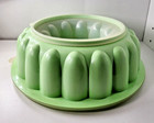 Tupperware Jello Jell-O Custard Mould Mold 3-piece Mint Jadeite Green Vintage