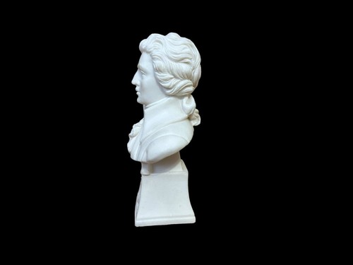 Busto de Mozart, compositor ruso, estatua de músico, colección de decoración del hogar, antiguo - Imagen 6 de 10