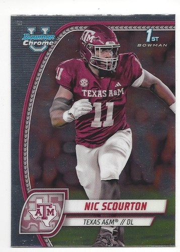 2024 BOWMAN CHROME UNIVERSITY FOOTBALL BASE 1ST SAVE QUANTITY ! - Picture 145 of 209