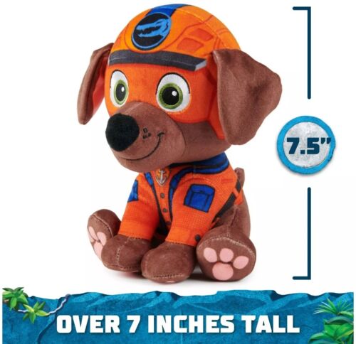 Nickelodeon PAW Patrol Jungle Pups Zuma 7.5 Inch Plush Toy New With Tags - Picture 2 of 5