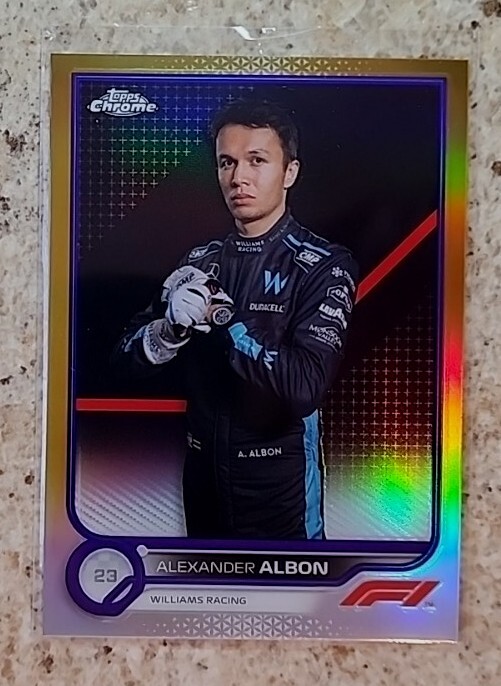 2022 Topps Chrome F1 Racing Alexander Albon Gold Purple Refractor #54 Holo