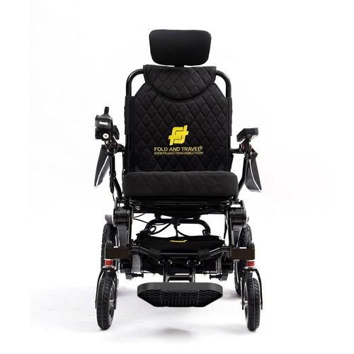 Silla de ruedas eléctrica plegable ligera reclinable manual con mando a distancia - Imagen 2 de 22
