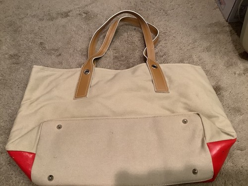 Maxx New York Strawberry Khaki Medium Tote/Beach Tote BNWT - Picture 2 of 4