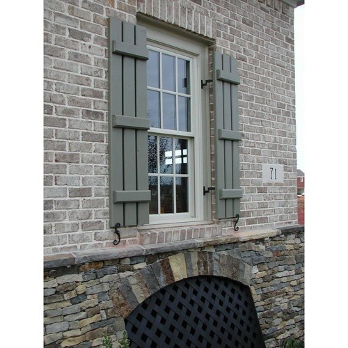 Ekena Millwork Pine Board Batten Shutters 18"x71" Exterior Wood Pair Unfinished - Picture 7 of 8