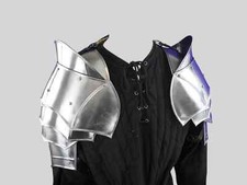 Medieval Steel Pauldrons with Blade-Breakers Armor Set- Larp Lady Shoulder Armor