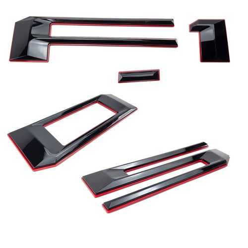Raised 0.3in Black Red Tailgate Inserts Letters Emblems fit 21-24 F-150 Truck - Bild 2 von 4