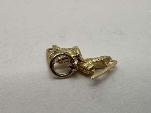 De colección Oro 14K Patines de Hielo Dije Colgante Figura 3D Patinaje sobre Hielo Invierno Deporte Hockey - Imagen 3 de 4