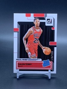 2022-23 Panini Donruss Rated Rookie Press Proof Purple #218 DALEN TERRY RC #/199