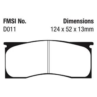 Pastillas de freno delanteras EBC DP31157C Redstuff cerámica bajo polvo para Ford Mustang 65-67 Foto 4 de 4