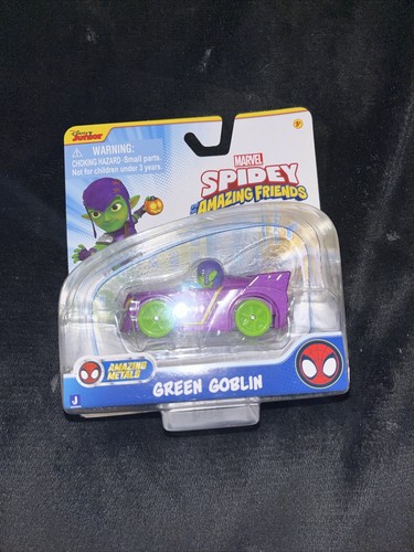 Spider-Man - Spidey and his Amazing Friends - Green Goblin Diecast Car NEW - Picture 1 of 2