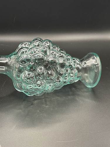 Modder Italy Blue Green Grape Wine Decanter Glass W/ Cork Top Barware 8” Kitchen - Picture 6 of 11