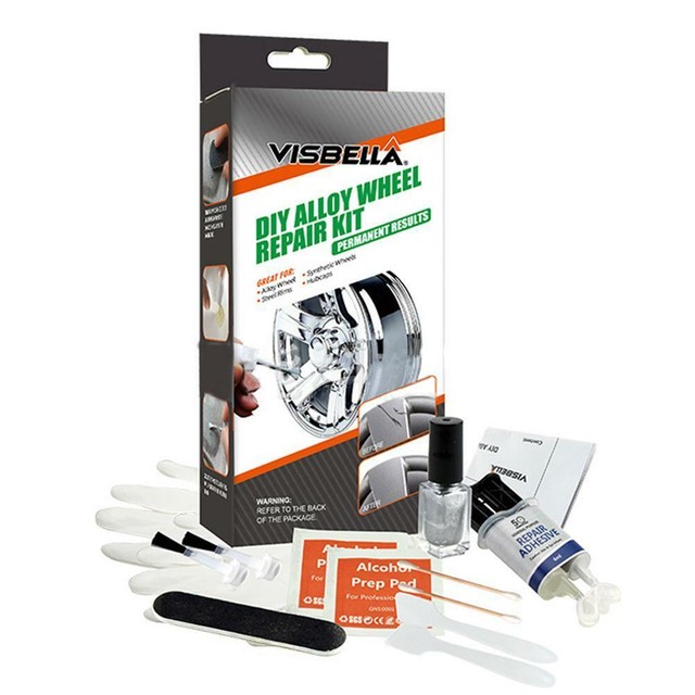 DIY Car Alloy Wheel Restoration Rim Damage Scrapes Scuff Repair Tools