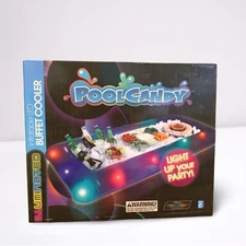 PoolCandy Inflatable Illuminated LED Buffet Cooler 48" - In/Outdoor Party BBQ