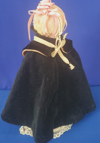 No face doll on wood rack Victorian style, artist doll 10" - Picture 2 of 10