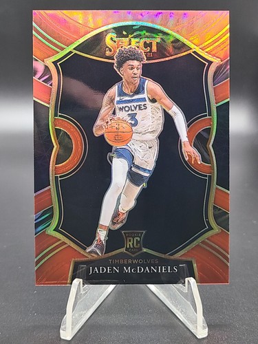 Jaden McDaniels 2020-21 Select Concourse Orange PRIZM Card #88 RC /199