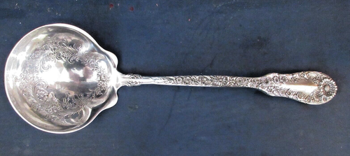 Heavy Sterling Ladle in the Chrysanthemum Pattern by Dominick & Haff - Picture 10 of 10