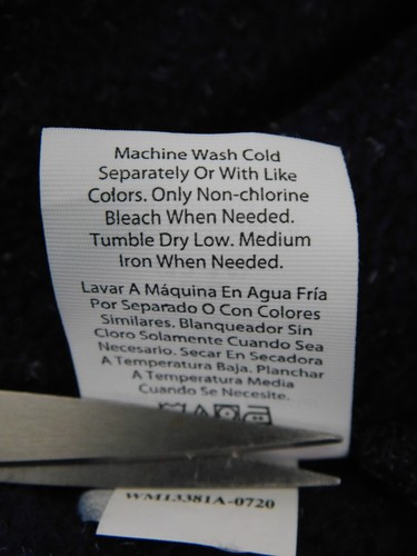 Avia Dark Blue Zip Up Fleece Jacket Coat Size Large (12-14) Long Sleeve NWOT - Picture 6 of 6
