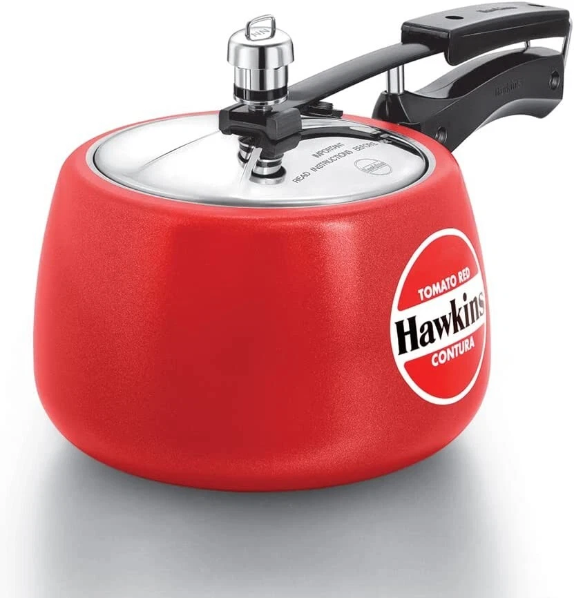 Hawkins Ceramic-Coated Hawkins Contura Pressure Cooker 3 Liter, Red (CTR30)