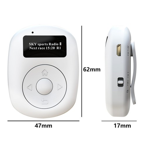 Mini DAB/DAB+/FM Digital Radio OLED Nature Sound Bluetooth Player with Earphones - Picture 4 of 11