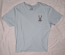 Bugs Bunny embroidered Looney Tunes Mens T Shirt lite blue size XL