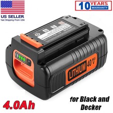 40V Lithium Battery for Black and Decker LBXR36 4.0AH 40 Volt Max LBX2040 4.0Ah