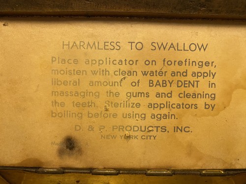 Antique Vintage Anthropomorphic Babydent Metal Tin Flowers Babies D&P Products  - Picture 10 of 12